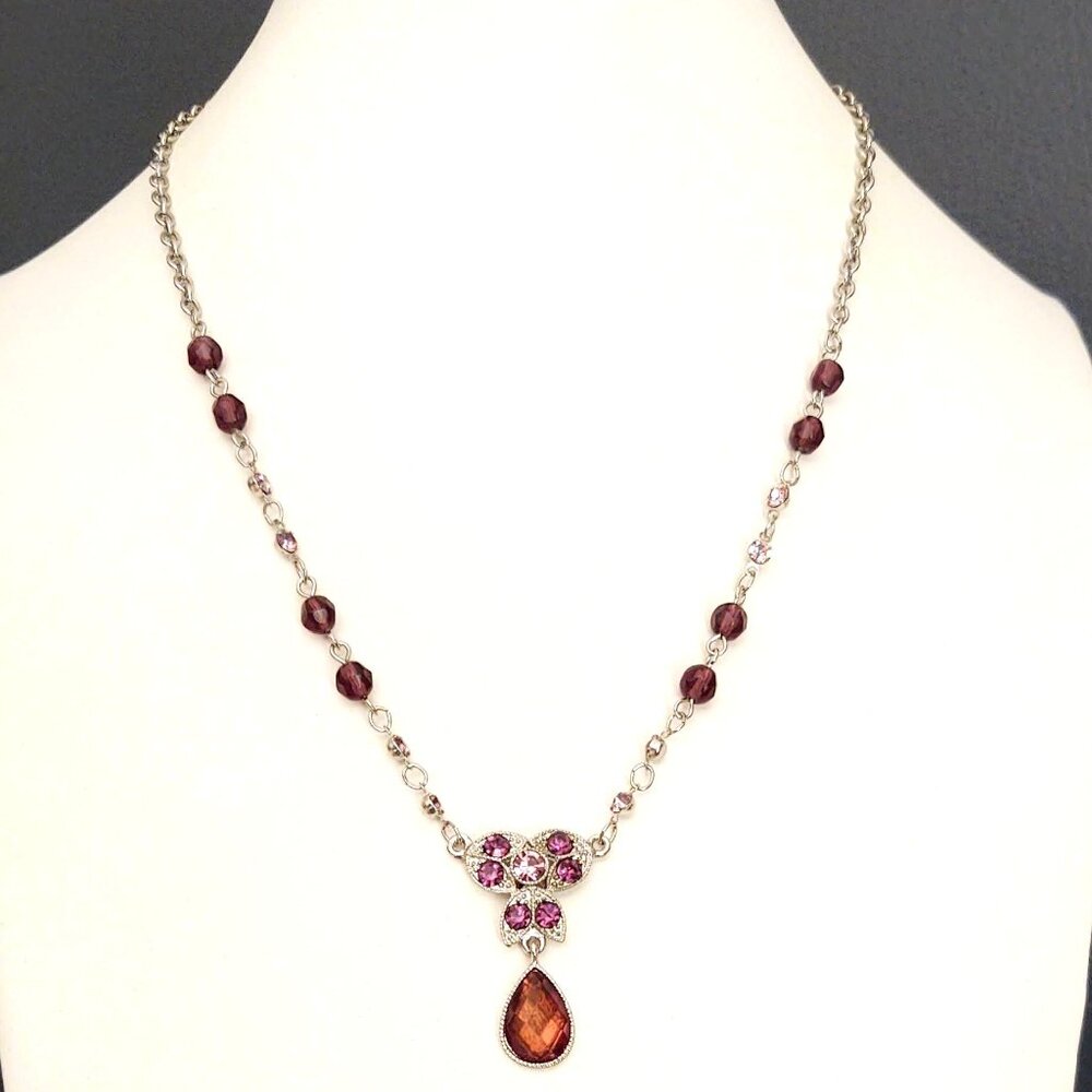 Shades of purple pendant necklace